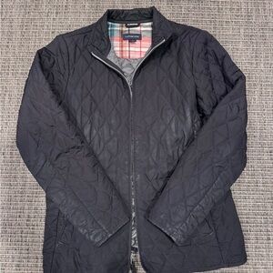 Lands' End Black Quilted Jacket